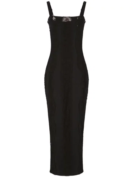 Rochie midi Dolce & Gabbana din dantelă până la genunchi de costum negru