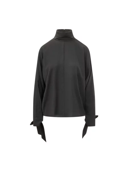 Bluzka Emporio Armani z długim rękawem czarna