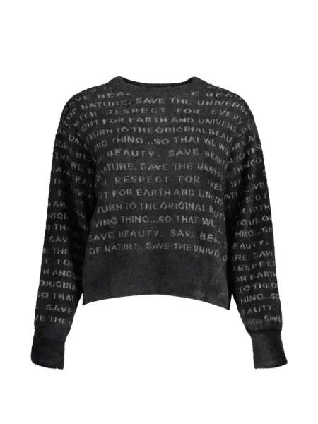 Pulover Desigual cu imagine negru