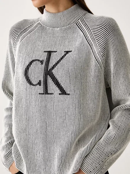 Calvin Klein Jeans пуловер дамски от бежово