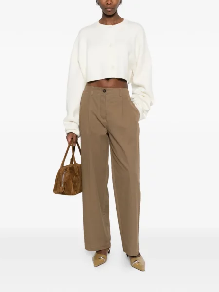 Pantaloni Toteme plisate maro