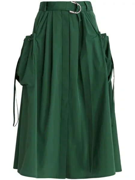 Spódnica midi Mantu do kolan w kształcie litery A zielona
