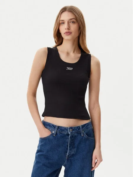 Top Tommy Jeans negru
