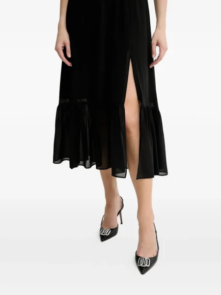 Portofel Michael Michael Kors cu volane plisat de lână negru