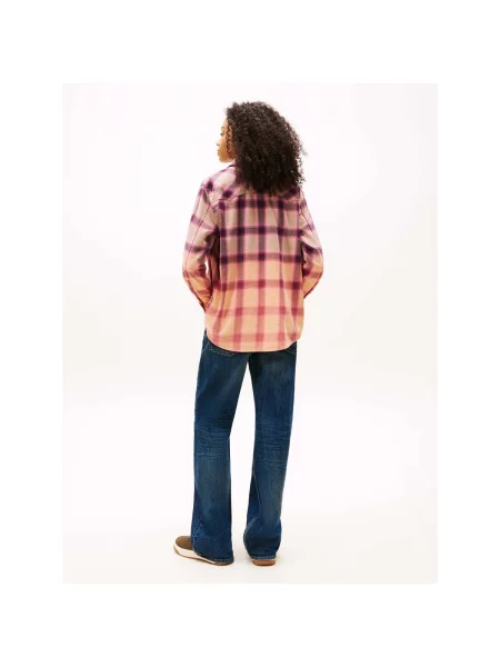 Bluză Tommy Jeans de flanelă