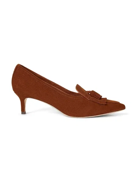 Semišové lodičky Lauren Ralph Lauren Adrienne Klt hnedá