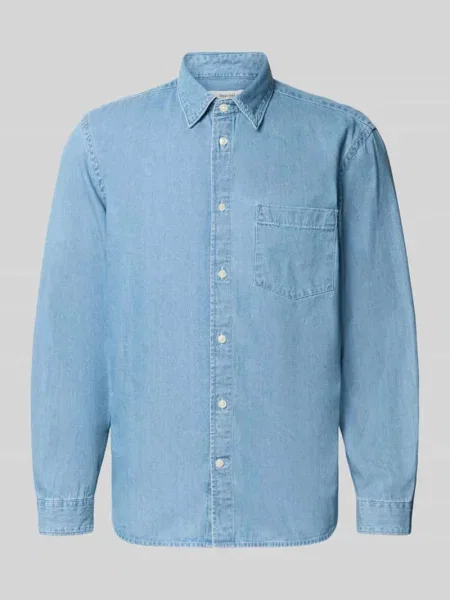 Koszula casualowa o kroju regular fit z bawełny ekologicznej model CARLO' Selected Homme niebieska
