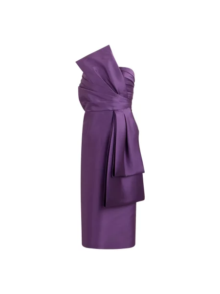 Sukienka midi Alberta Ferretti fioletowa