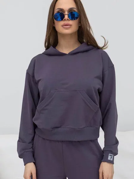 Женское однотонное худи