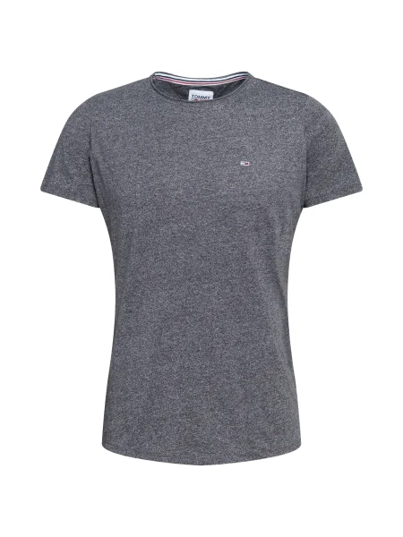 Tommy Jeans Tricou gri amestecat / roșu bleumarin alb