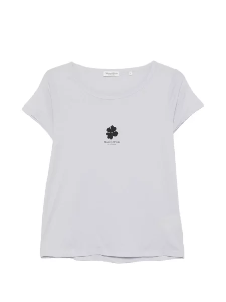 Tricou polo Marc O'polo cu model floral cu imagine albastru
