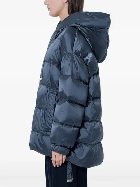 Geacă Max Mara cu glugă albastru