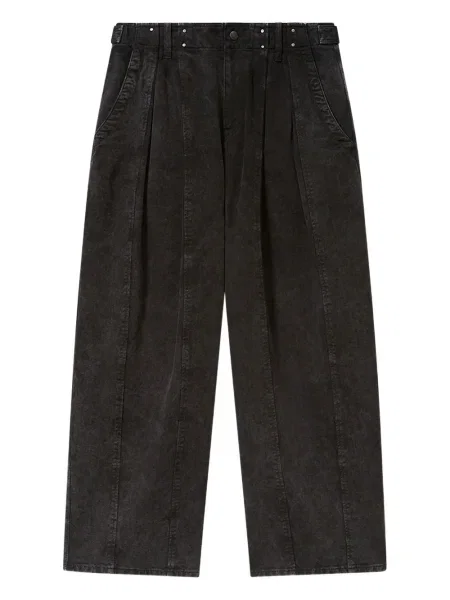 Pantaloni Isabel Marant cu tepi negru