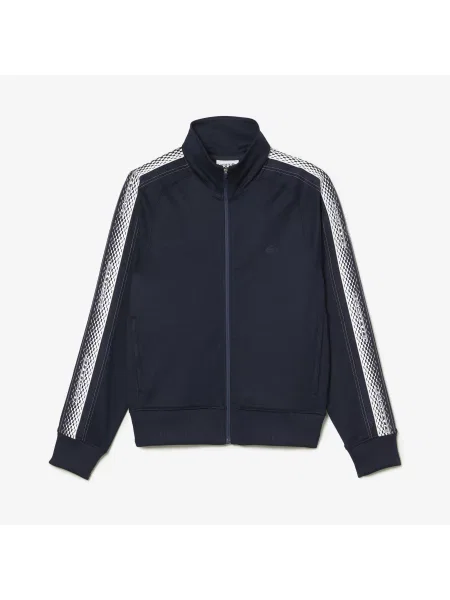 Lacoste Bluza Regular Fit Z Zamkiem Błyskawicznym I Pikowaniem granatowa
