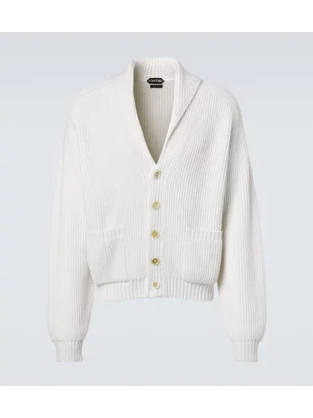Cardigan Tom Ford din cașmir alb