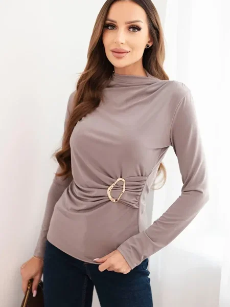 Bluză Kesi Włoski cu cataramă albastru