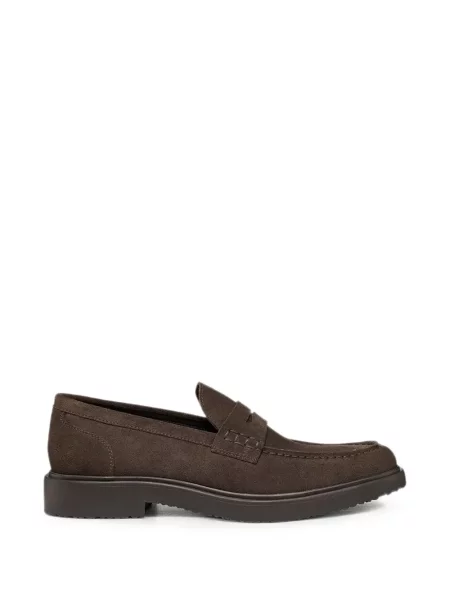 Pantofi loafer Geox din piele de căprioară maro