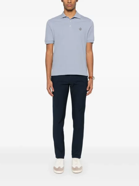 Polo Herno cu broderie albastru