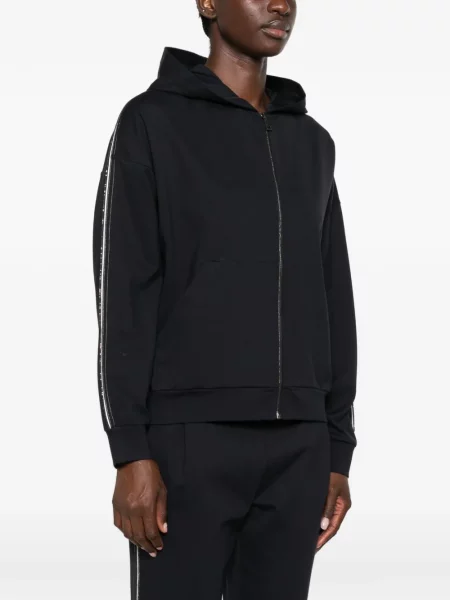 Ριγέ hoodie Fabiana Filippi μπλε
