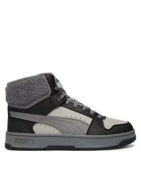 Puma Superge Rebound Slam Mid Cozy Jr 02 Siva črna