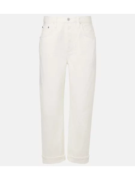 Jeansy Citizens Of Humanity z niską talią białe