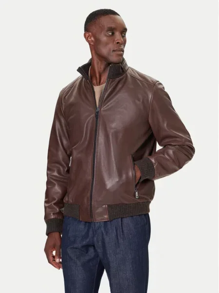 Milestone Usnjena jakna MSNaldo rjava