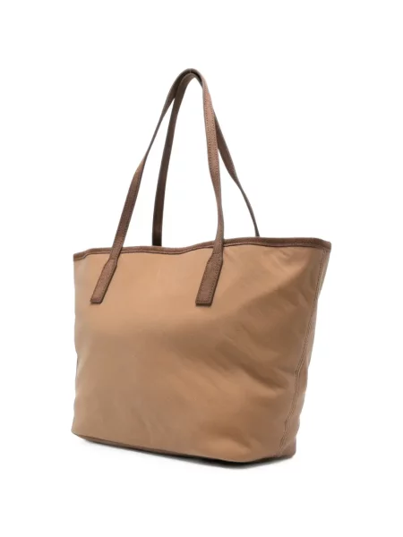 Platno shopper torbica Mc2 Saint Barth s autogramom smeđa