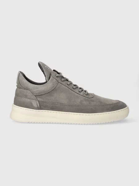 Велурени маратонки Filling Pieces Low Top Suede сиво