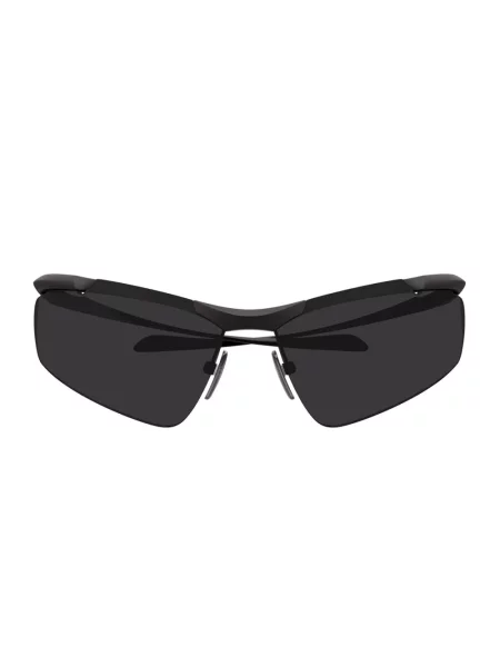 Lniane okulary przeciwsłoneczne Balenciaga w geometryczne wzory szare