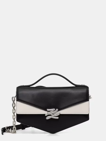 Karl Lagerfeld geantă crossbody pentru femei din piele Karl Lagerfeld Studio negru