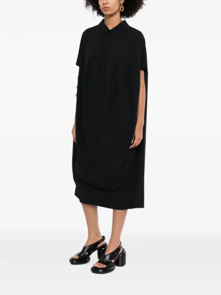 Gulerat rochie Melitta Baumeister drapată negru