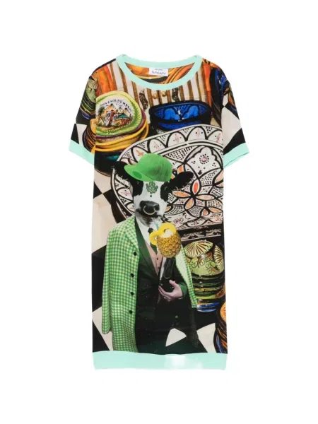 Rochie tip cămașă The Artistylist cu imagine verde