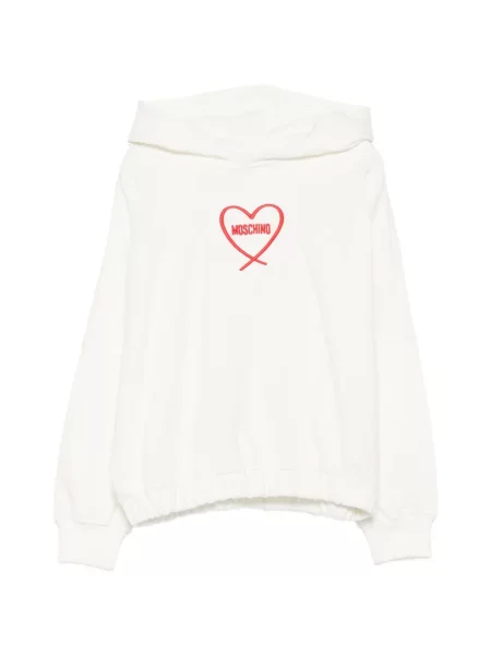 Bluza z kapturem dziecięca Moschino biała