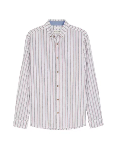 TOM TAILOR Cămașă gri bazalt / roșu deschis / negru alb