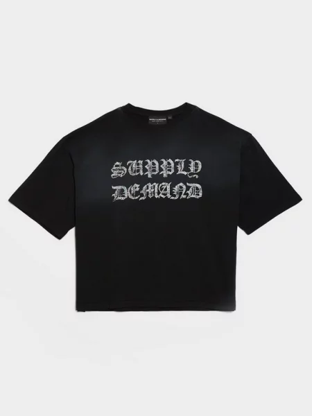 Supply&demand T-Shirt Glitter Tee Blk-Blk czarna