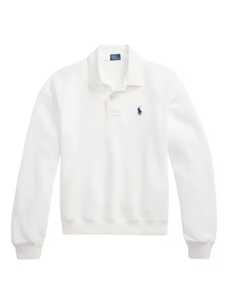Pletený dlouhý top Polo Ralph Lauren s výšivkou modrý