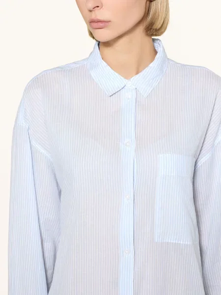 Mey Noční Košile Ze Série Cotton Stripes tmavě modrá bílá