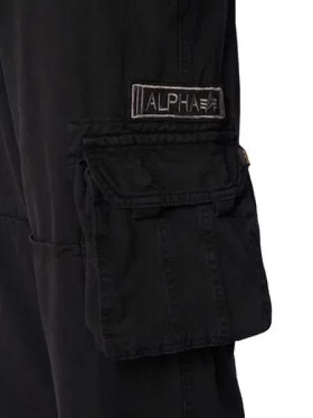 Kalhoty z materiálu Alpha Industries černé