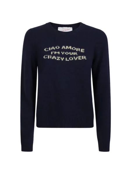 Pulover Giada Benincasa din jacard albastru