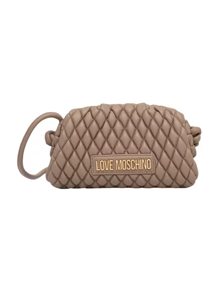 Love Moschino torebka crossbody skórzana brązowa