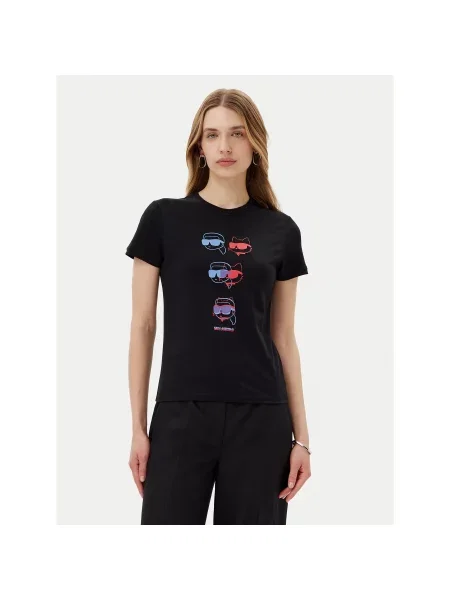 KARL LAGERFELD Majica Relaxed Fit črna