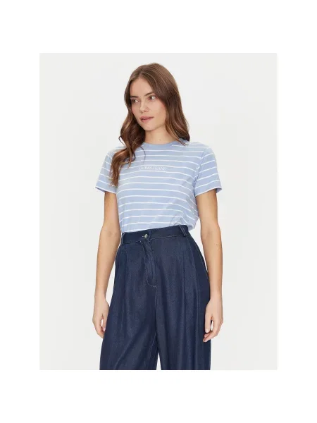 Guess Jeans T-shirt Šarena Regular Fit plava