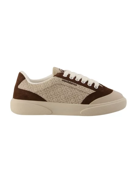 Sneakersy Casablanca skórzane brązowe