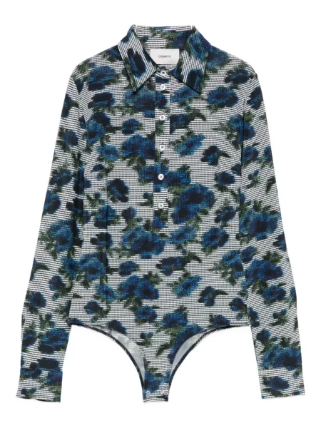 Body Coperni cu model floral cu imagine albastru