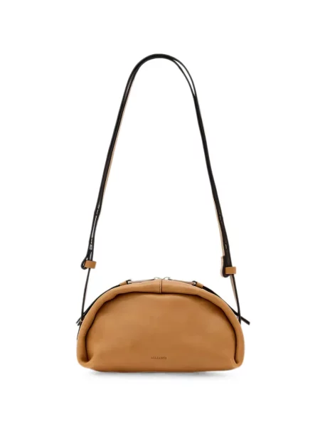 Crossbody kabelka Allsaints s autogramem hnědá