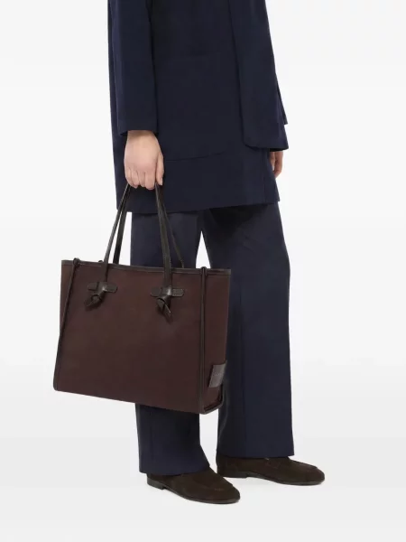 Geantă shopper Gianni Chiarini din piele maro