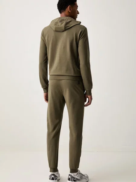 Emporio Armani melegítő szett férfi pamuttal zöld