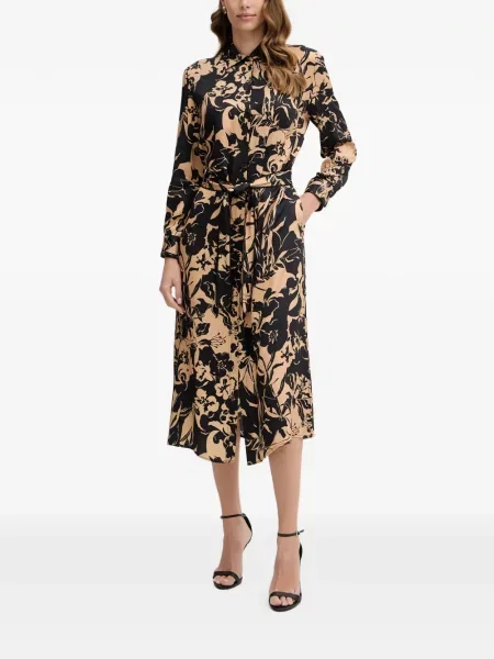 Rochie midi Simona Corsellini cu model floral cu imagine