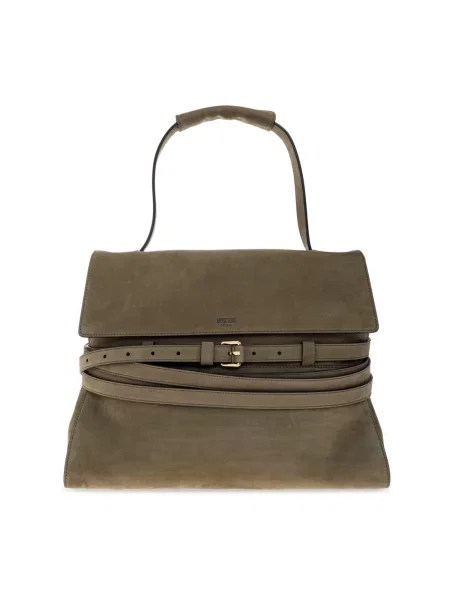 Shopperka Moschino zamszowa zielona