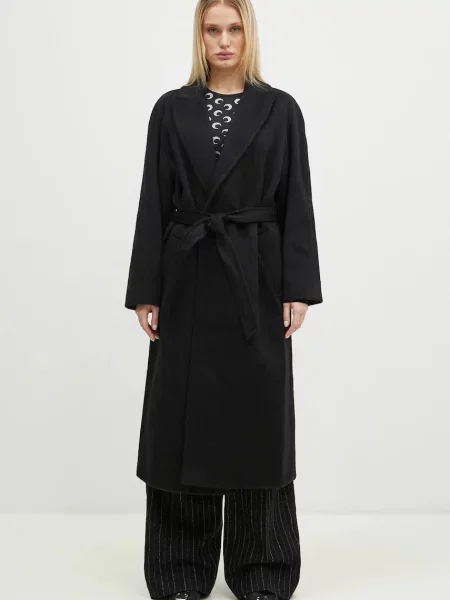 A.P.C. palton de lână Manteau Floriane de tranzitie negru